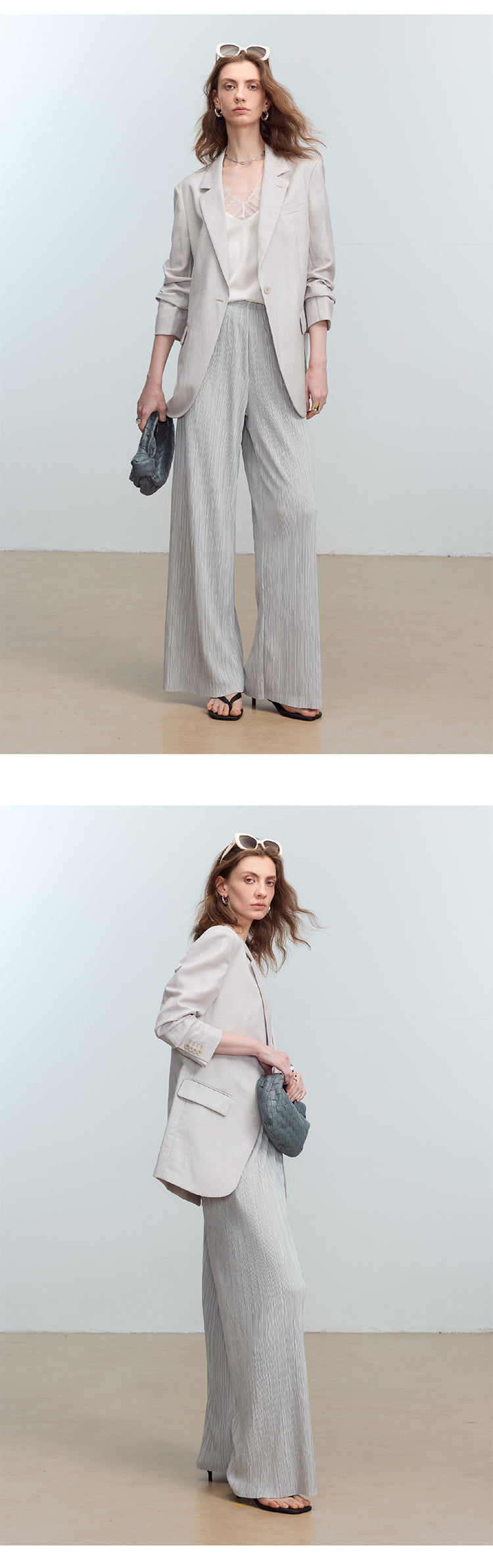 CHENE YI Miyake Pleated Long Pants