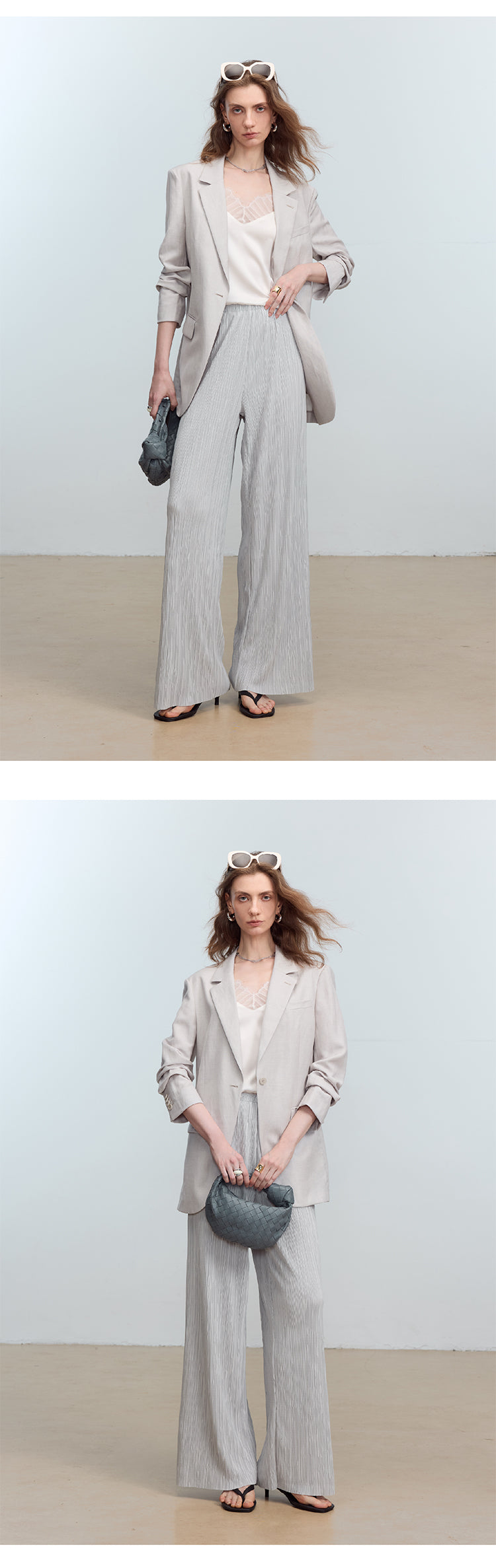 CHENE YI Miyake Pleated Long Pants
