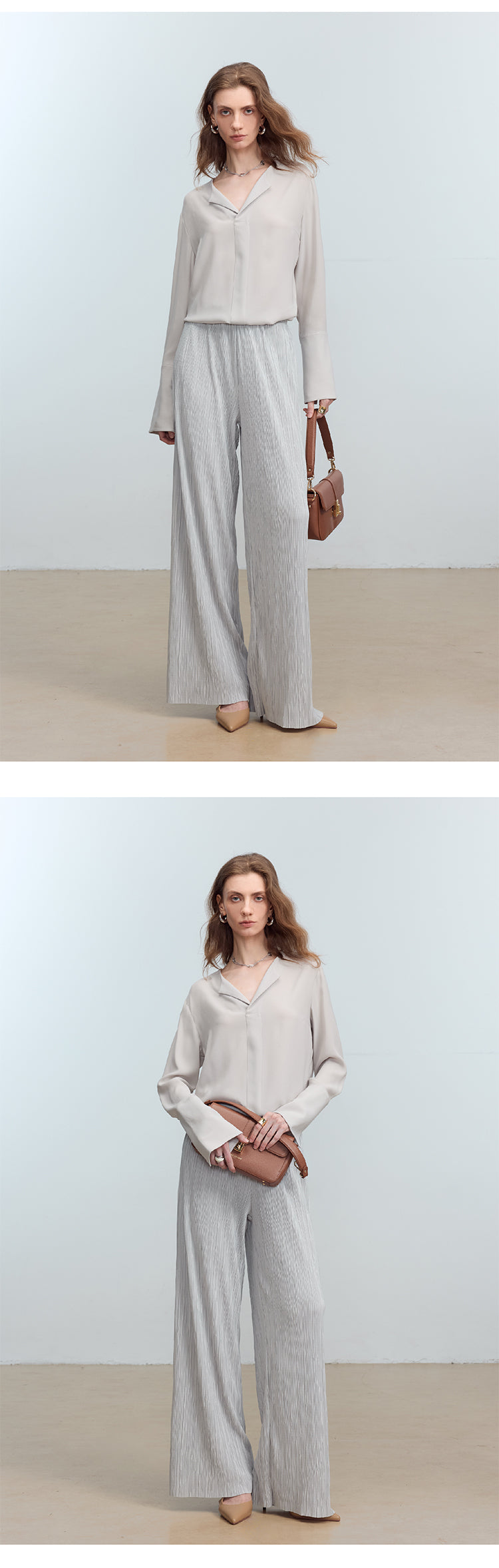 CHENE YI Miyake Pleated Long Pants