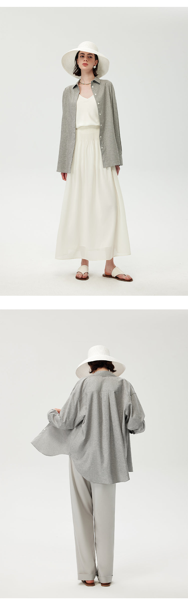 CHENE YI Hemp Shirt and Shorts Set