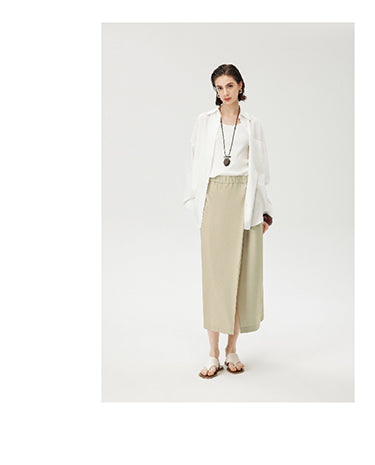 CHENE YI Linen Sun Protection Shirt and Shorts Set