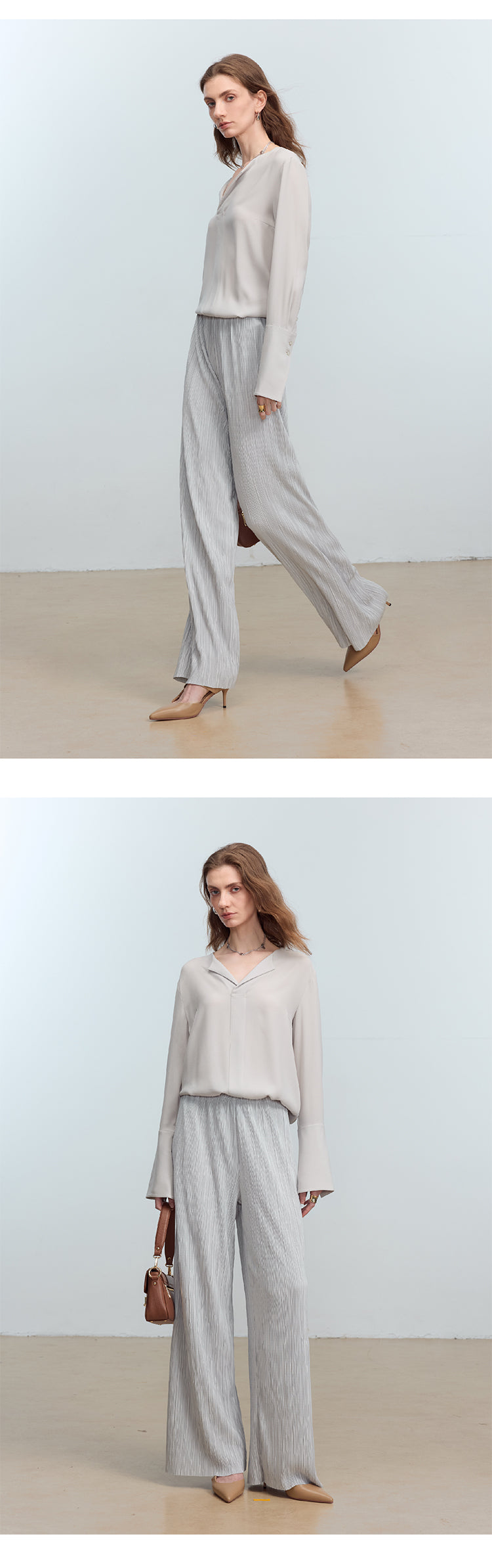CHENE YI Miyake Pleated Long Pants