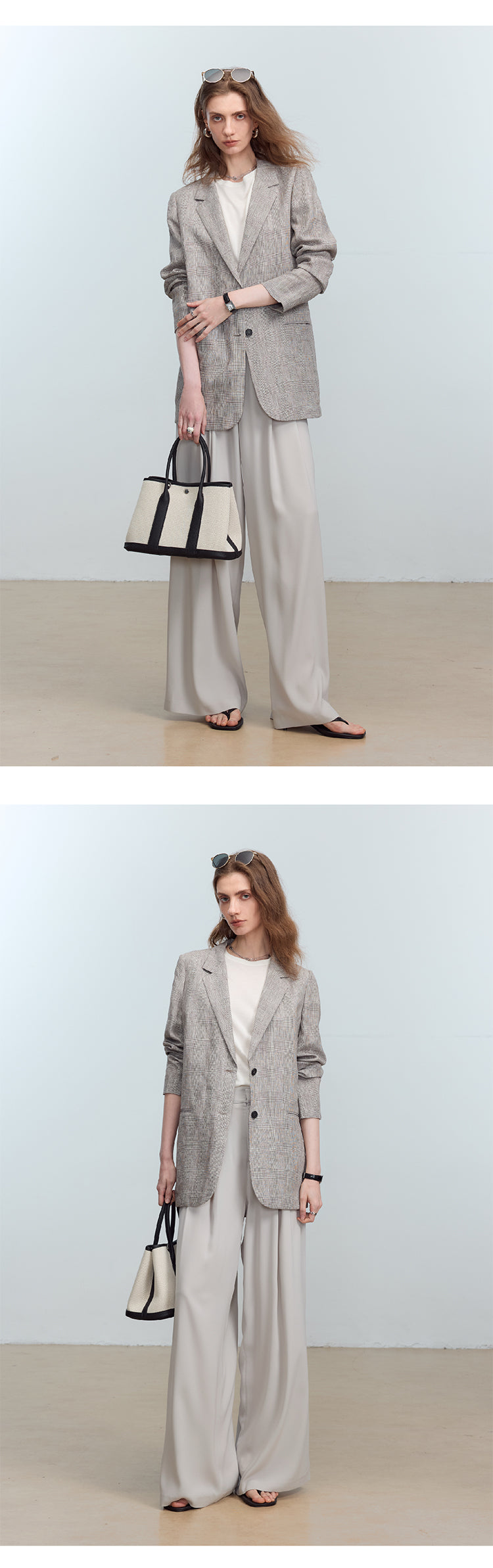 CHENE YI Long dress pants with three pleats
