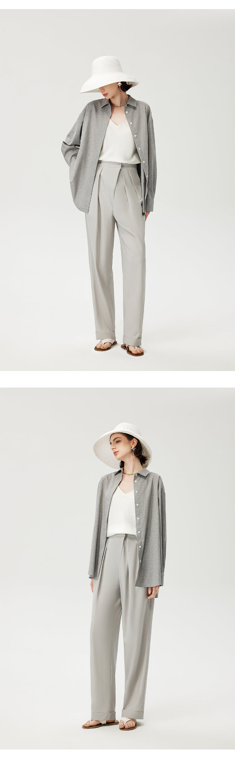 CHENE YI Hemp Shirt and Shorts Set