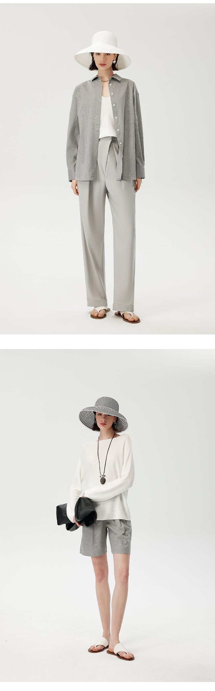 CHENE YI Hemp Shirt and Shorts Set