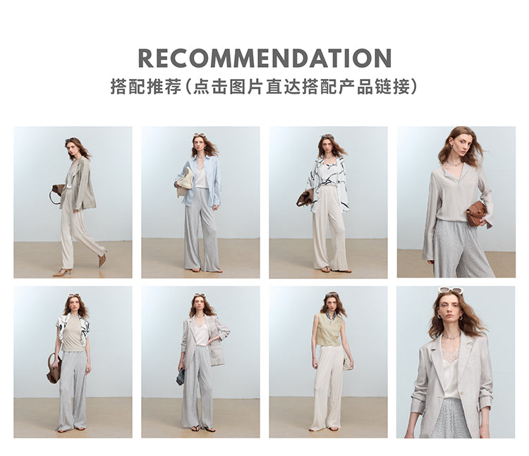 CHENE YI Miyake Pleated Long Pants