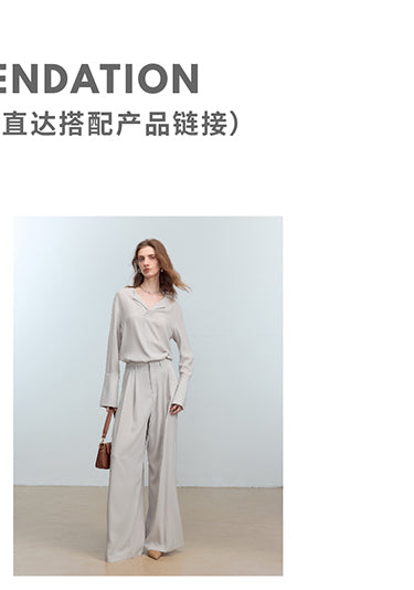 CHENE YI Long dress pants with three pleats