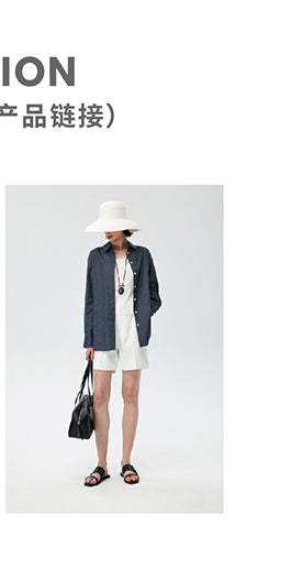 CHENE YI Hemp Shirt and Shorts Set