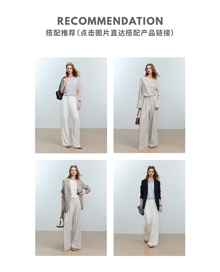 CHENE YI Long dress pants with three pleats