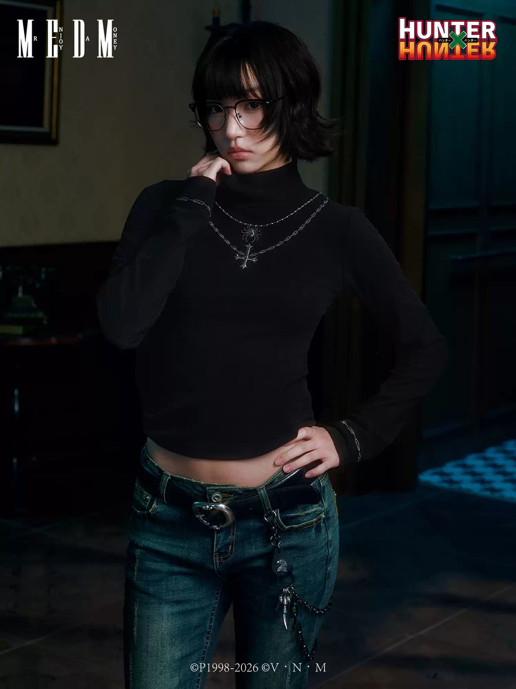MEDM × Hunter  Long-sleeve fitted top