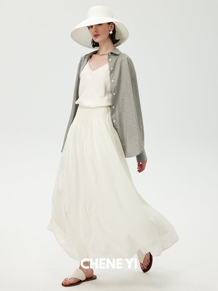CHENE YI Hemp Shirt and Shorts Set
