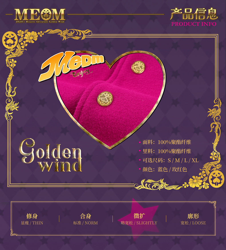 MEDM×JOJO's Bizarre Adventure Golden Wind Baseball jacket