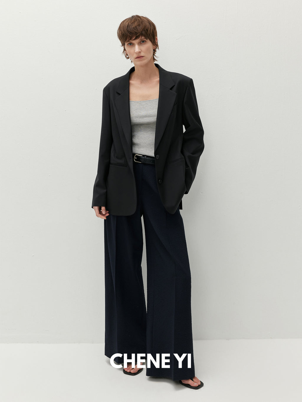 CHENE YI Tencel Cashmere U-shaped Vest