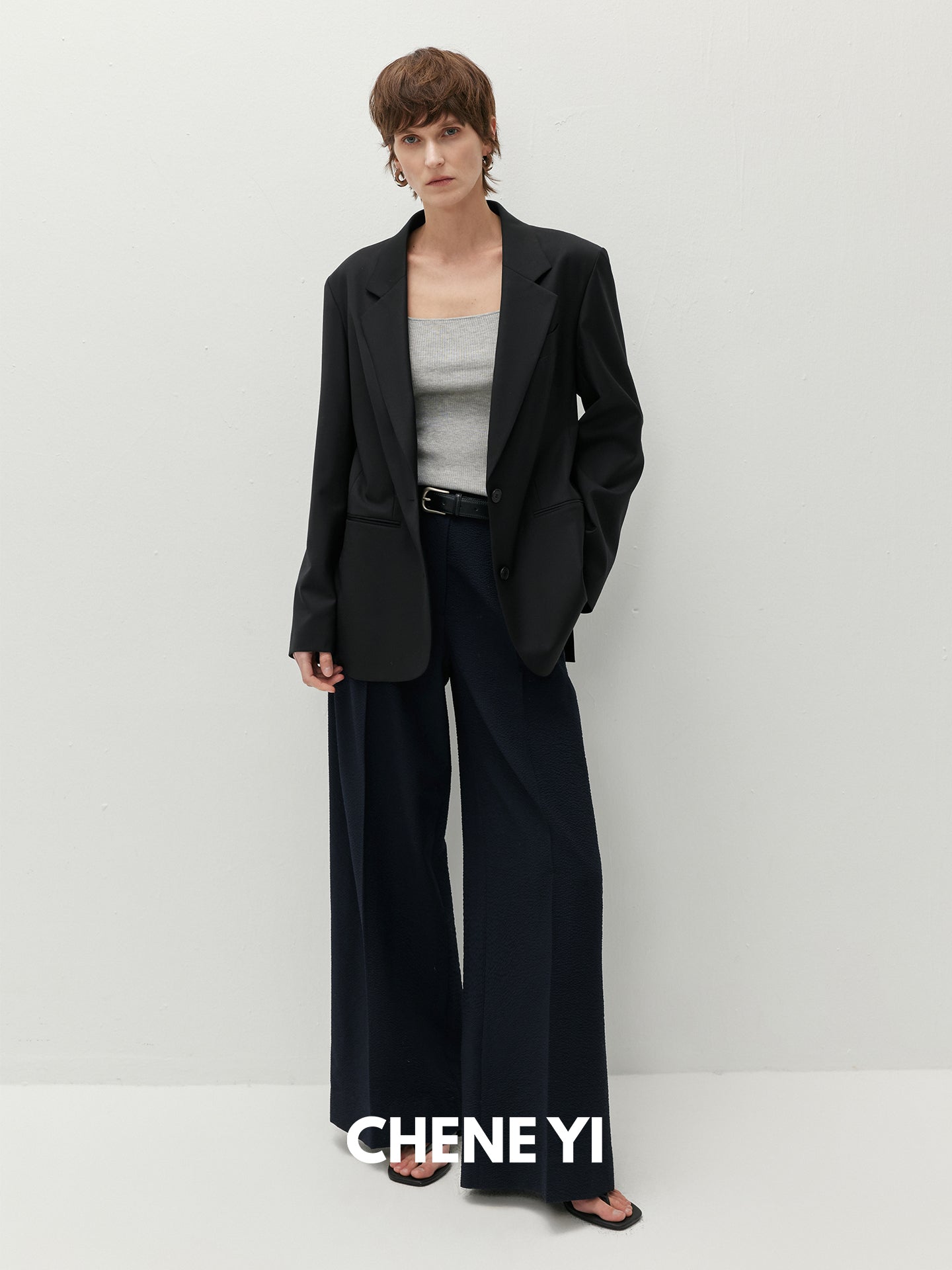 CHENE YI Tencel Cashmere U-shaped Vest