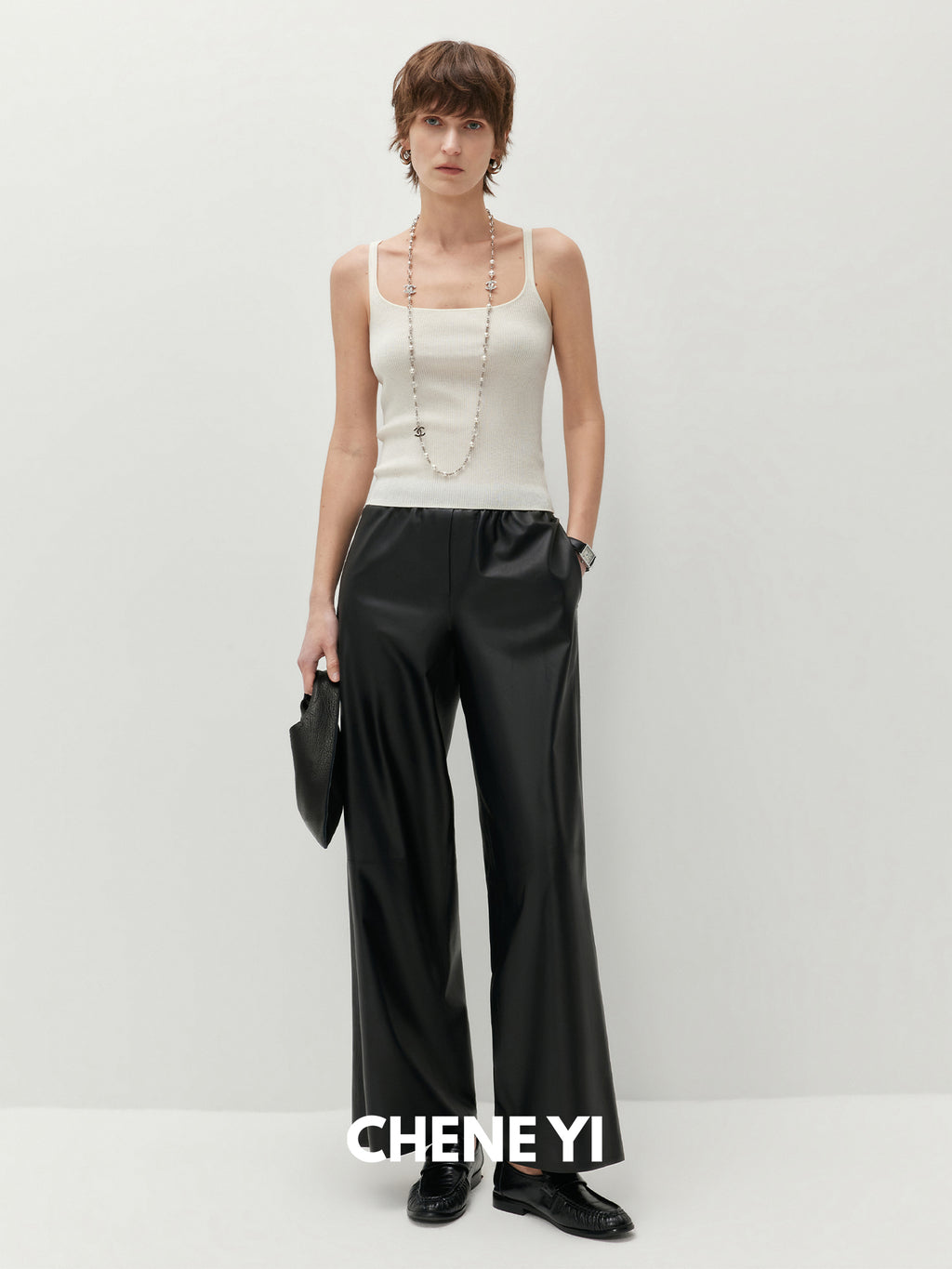 CHENE YI Tencel Cashmere U-shaped Vest