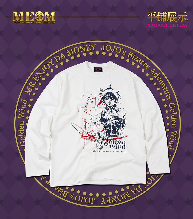 MEDM×JOJO's Bizarre Adventure Golden Wind Red and blue T-shirt