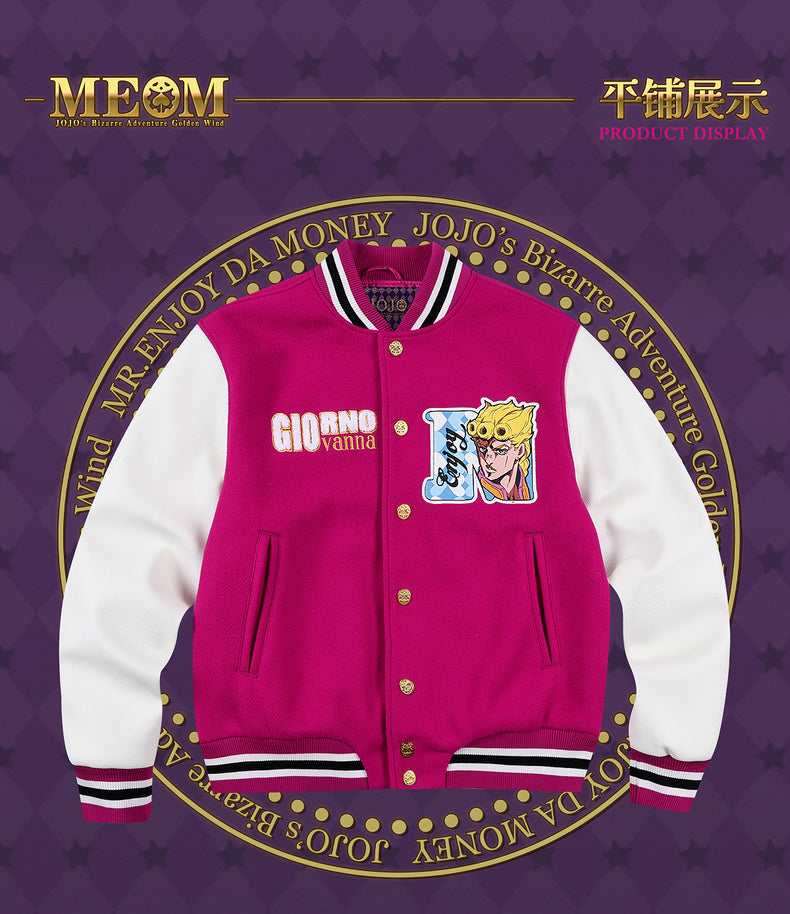 MEDM×JOJO's Bizarre Adventure Golden Wind Baseball jacket