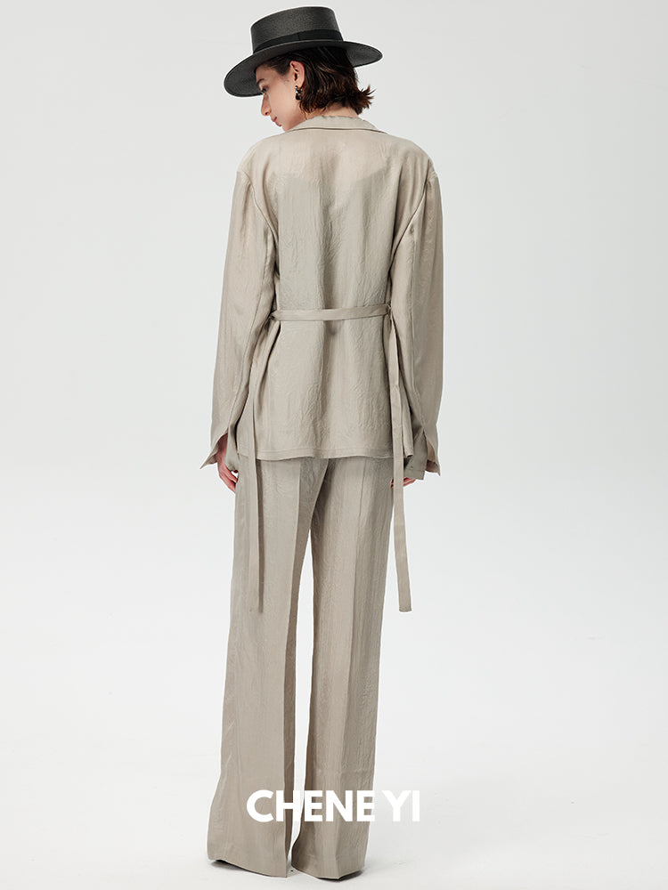 CHENE YI Vest and long pants set