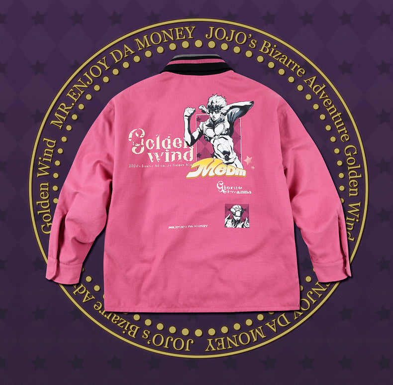 MEDM×JOJO's Bizarre Adventure Golden Wind Pink jacket