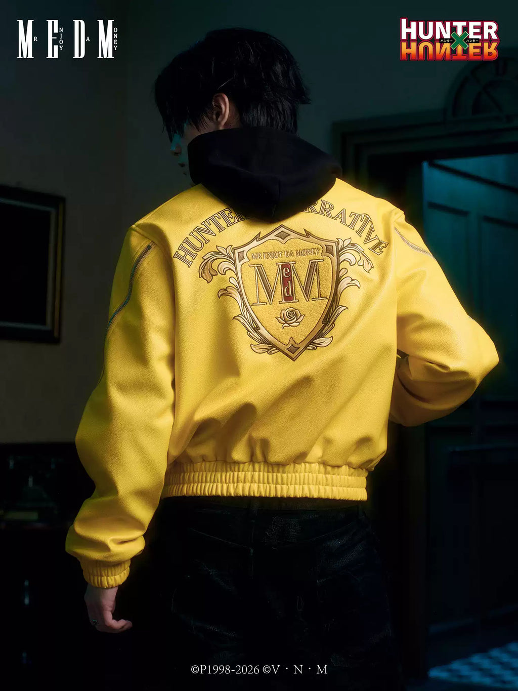 MEDM× Hunter PU leather jacket