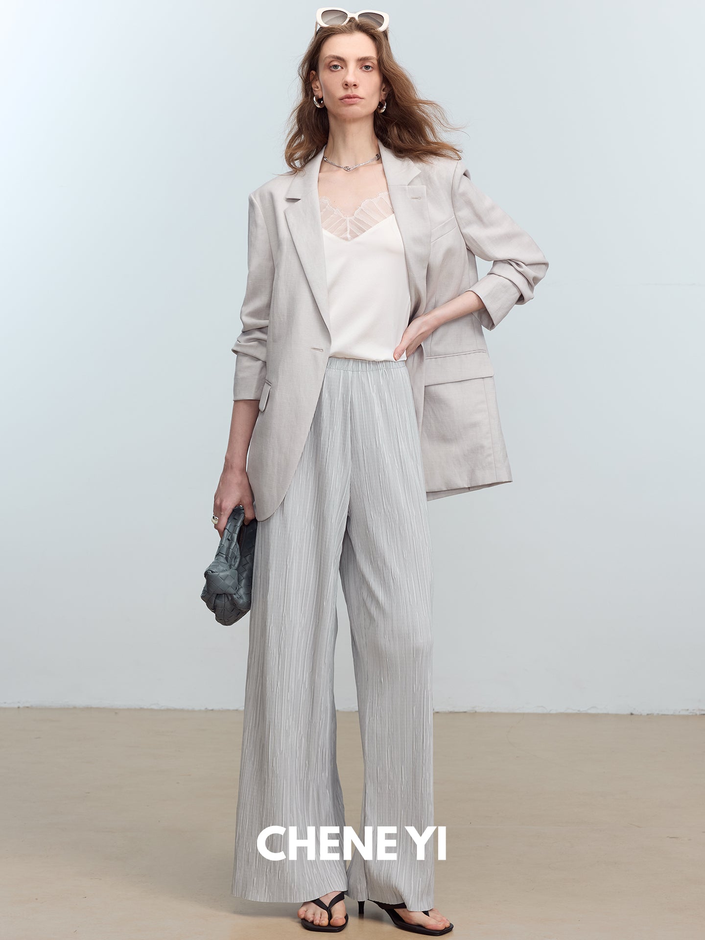 CHENE YI Miyake Pleated Long Pants