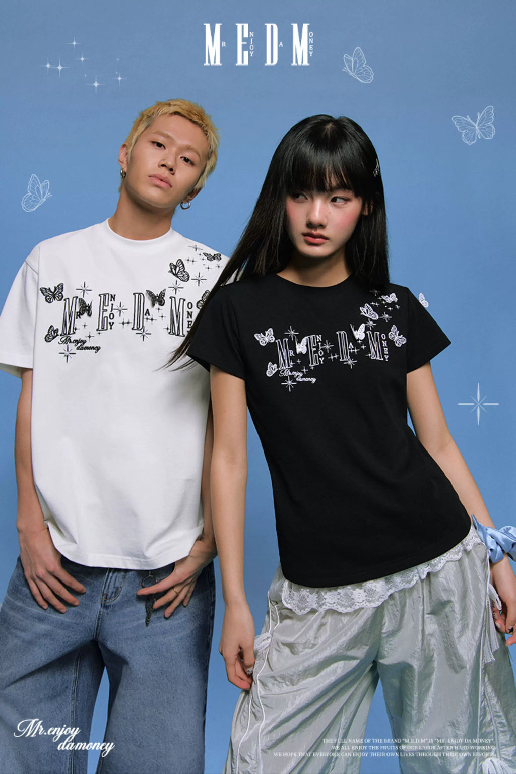 MEDM 3D Butterfly Embroidery T-shirt