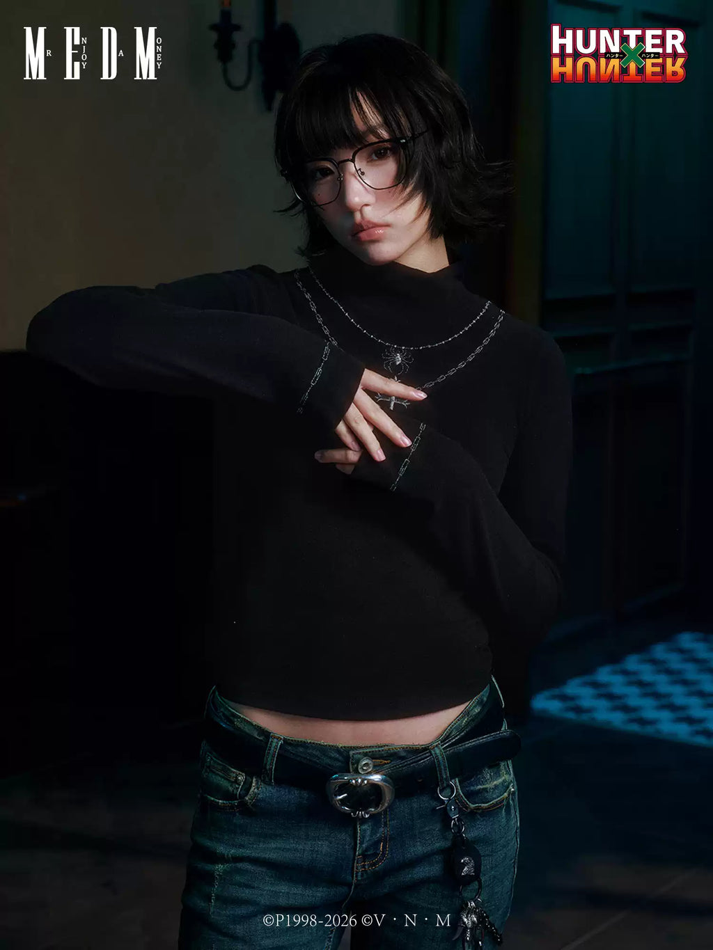 MEDM × Hunter  Long-sleeve fitted top