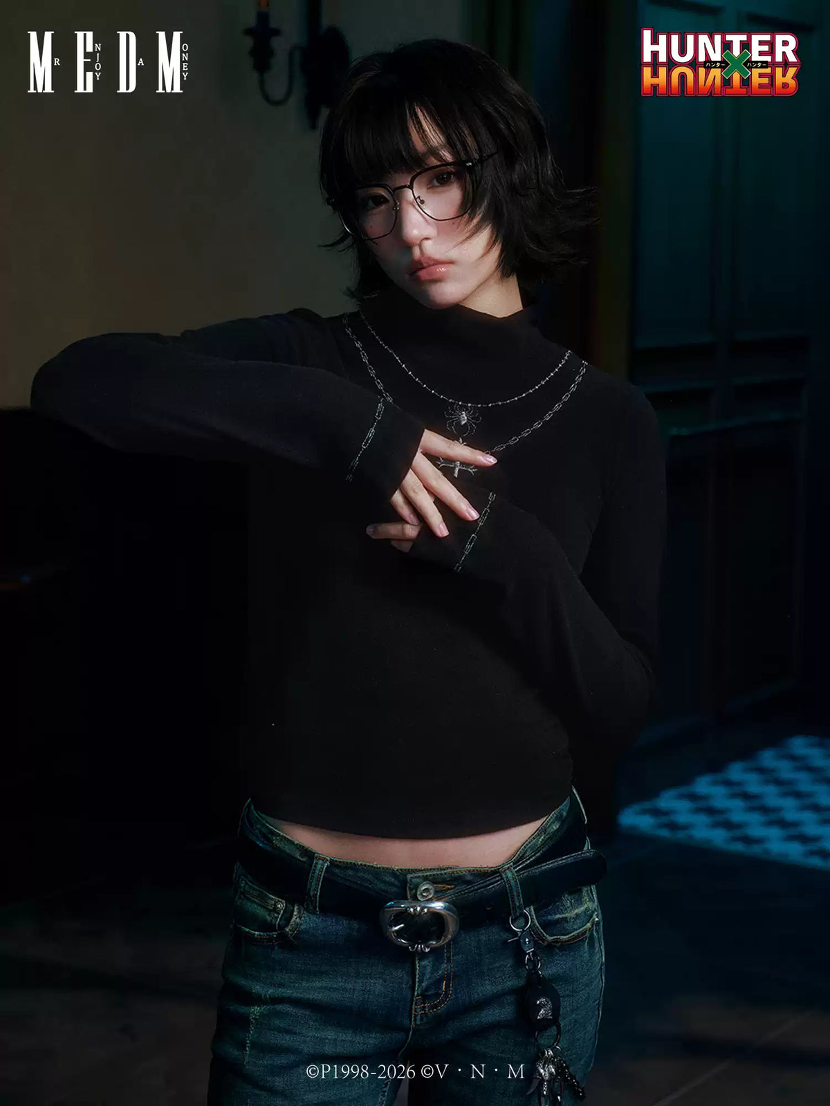 MEDM × Hunter  Long-sleeve fitted top