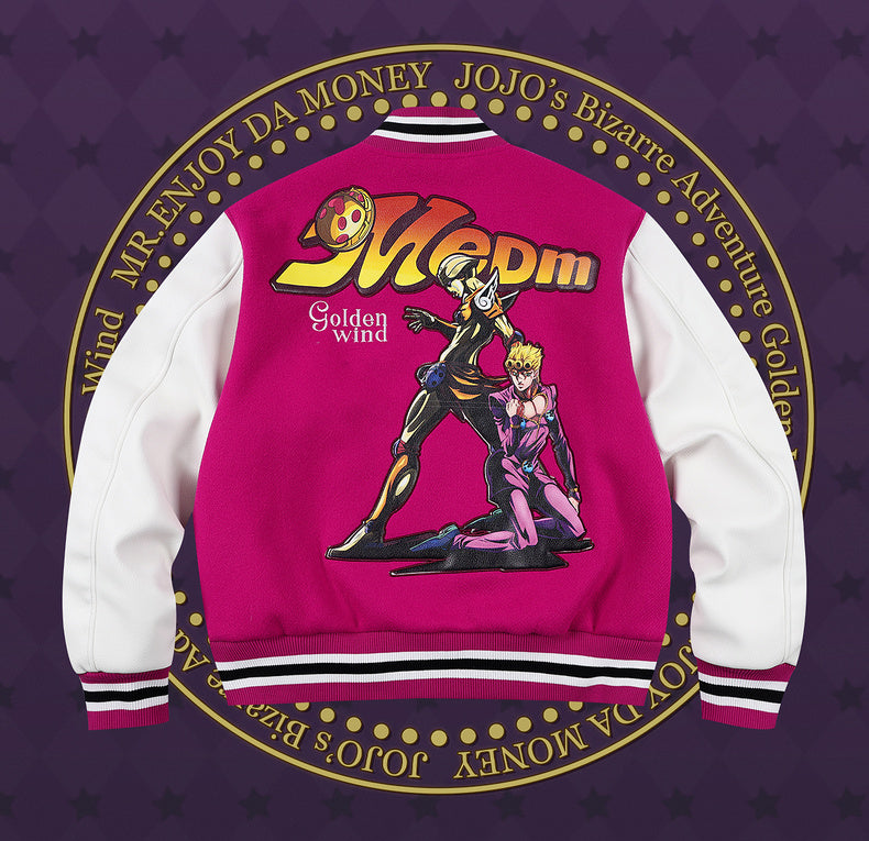 MEDM×JOJO's Bizarre Adventure Golden Wind Baseball jacket