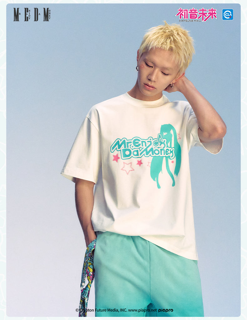 MEDM×Hatsune Miku Silhouette T-Shirts