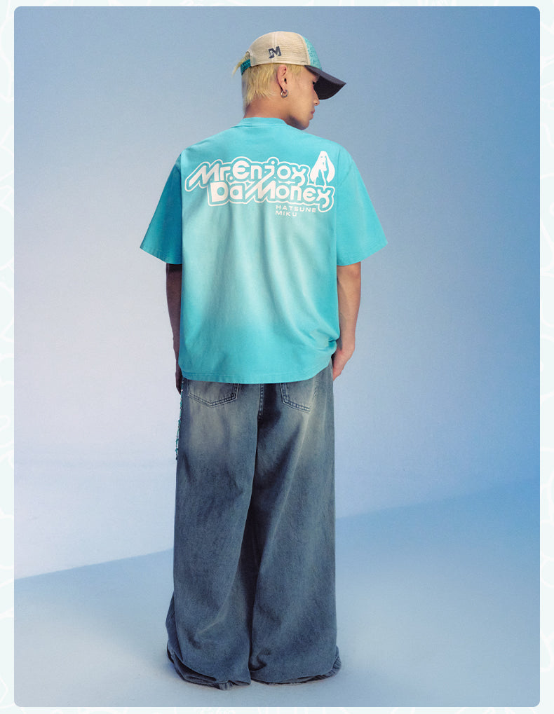 MEDM×Hatsune Miku Water-washed T-Shirts