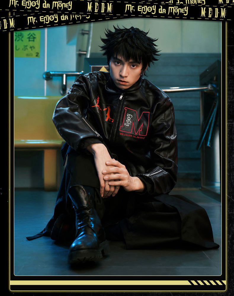 MEDM×Jujutsu Kaisen Ryomen Sukuna Leather jacket