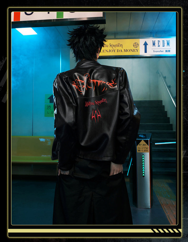 MEDM×Jujutsu Kaisen Ryomen Sukuna Leather jacket