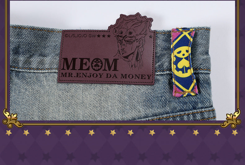 MEDM×JOJO's Bizarre Adventure Golden Wind Zipper jeans