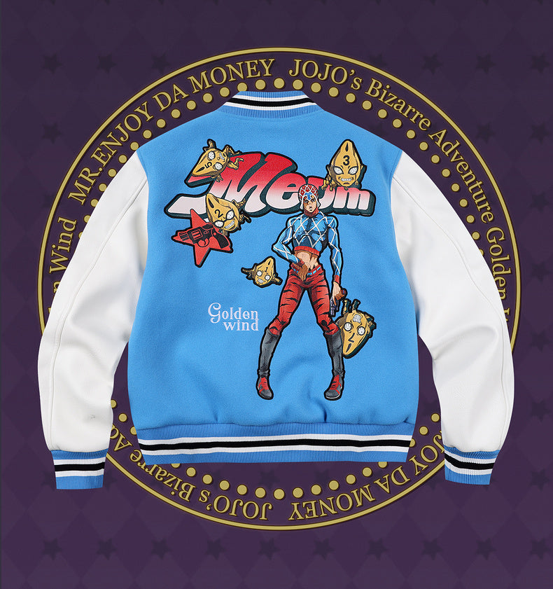 MEDM×JOJO's Bizarre Adventure Golden Wind Baseball jacket