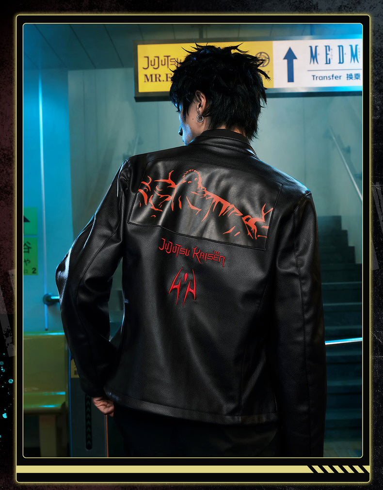 MEDM×Jujutsu Kaisen Ryomen Sukuna Leather jacket