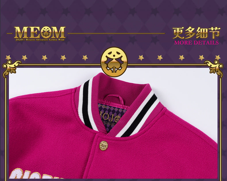 MEDM×JOJO's Bizarre Adventure Golden Wind Baseball jacket