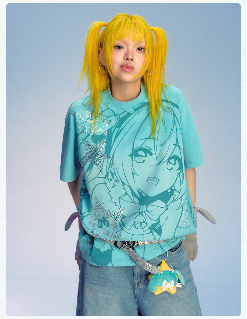 MEDM×Hatsune Miku Water-washed T-Shirts